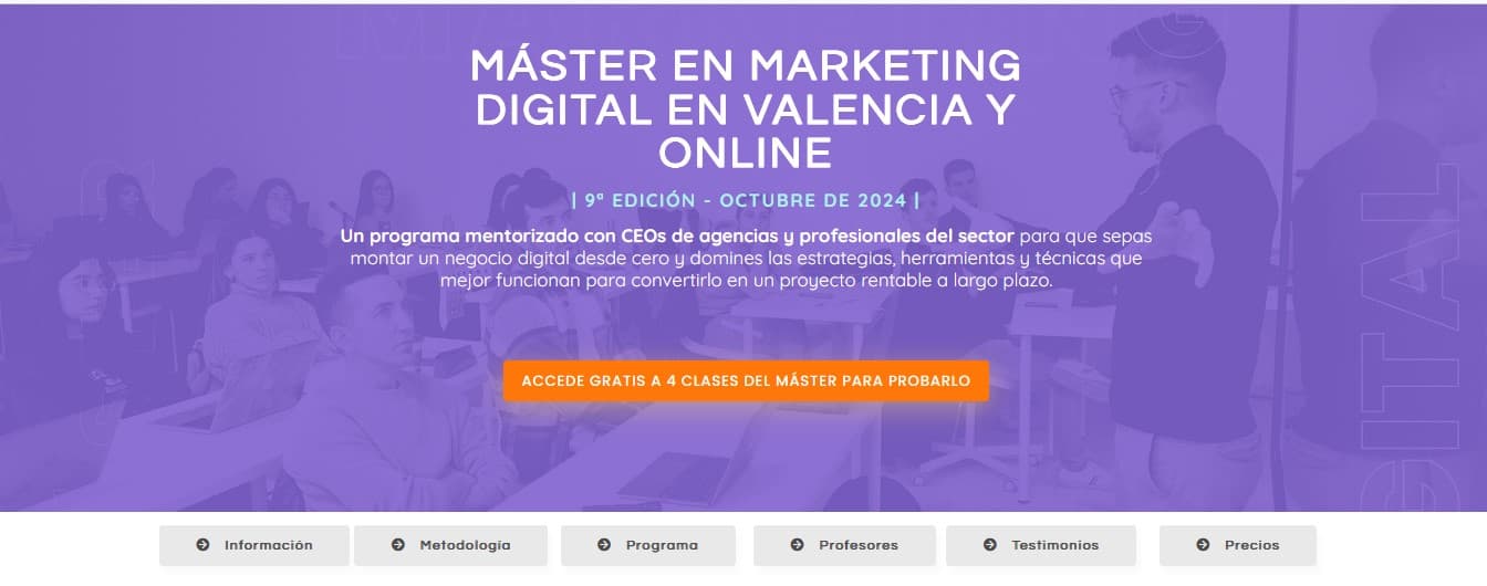 Máster en Marketing Digital de la Escuela Marketing and Web