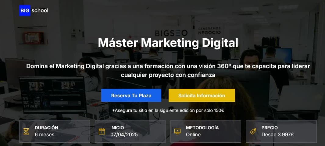 Máster en Big SEO de BigSEO Academy